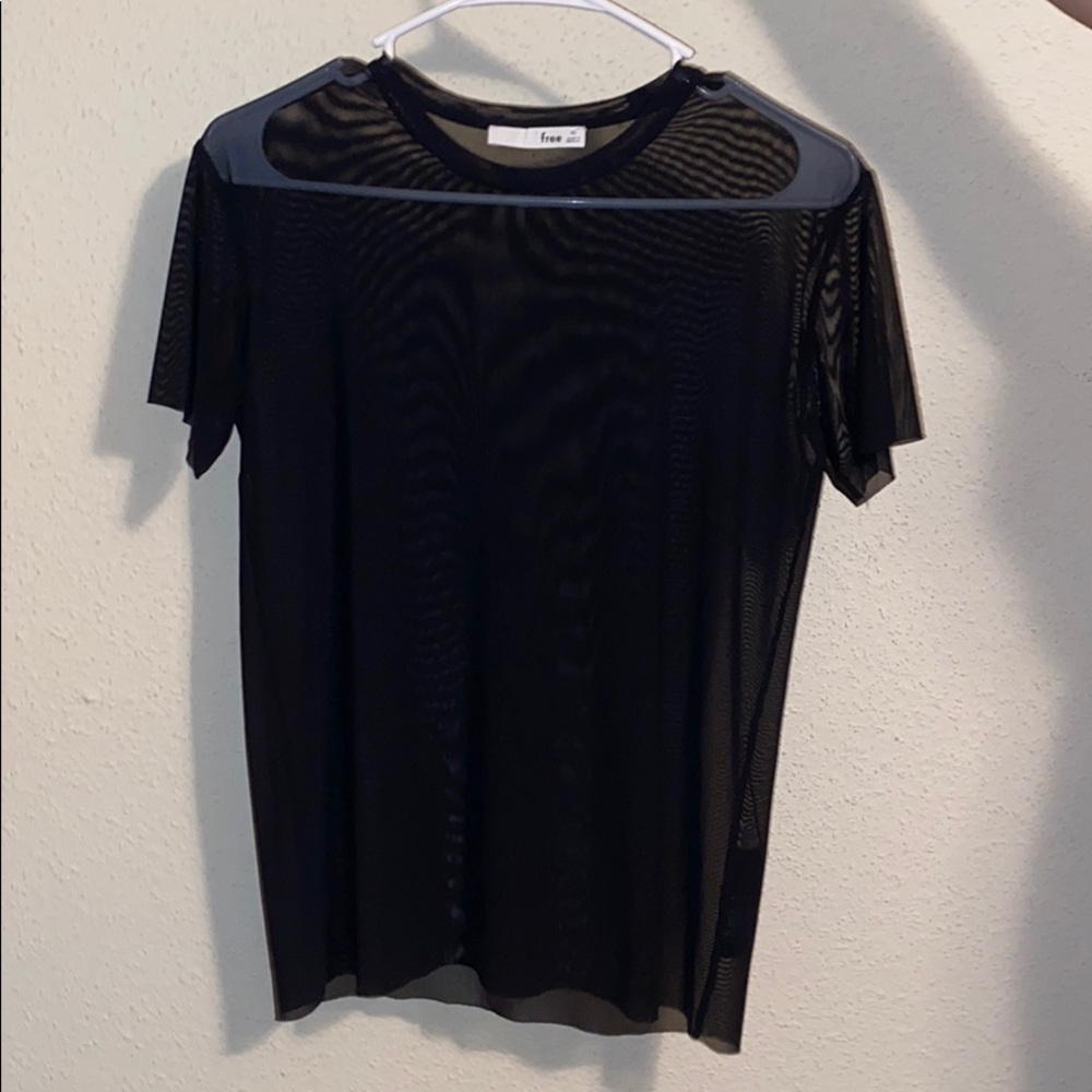 Sheer black top